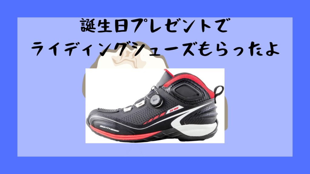 ライディングシューズをもらった